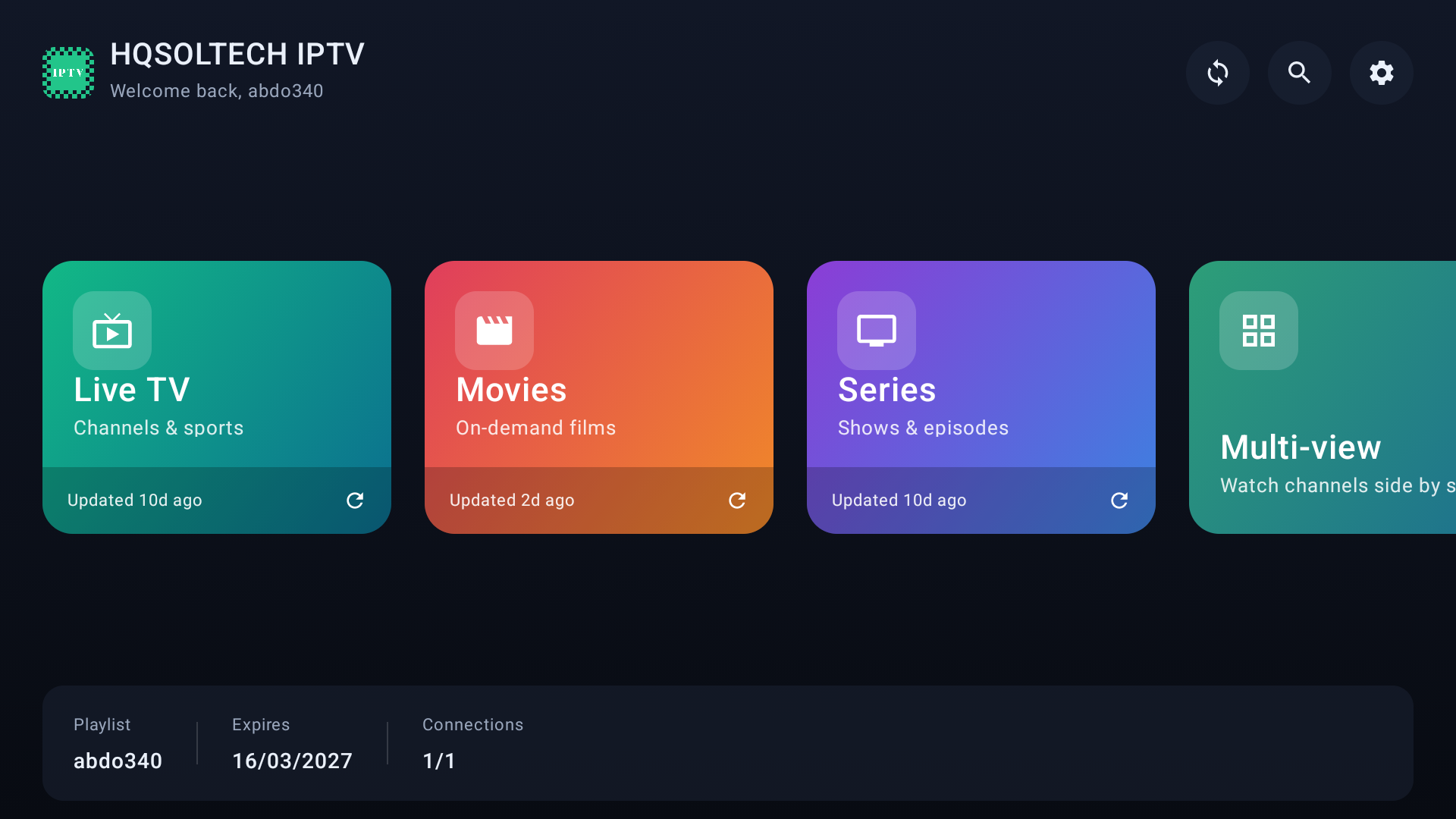 HQSOLTECH IPTV — screenshot 1